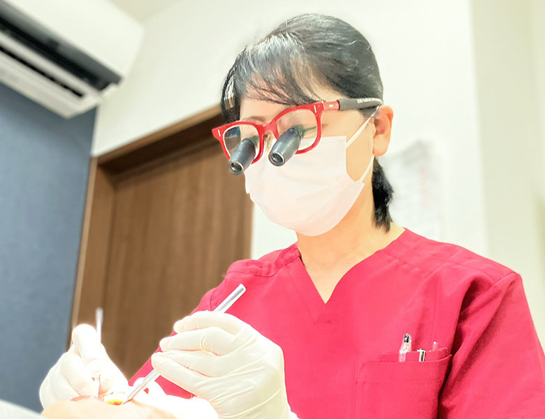 薬園台（船橋市）の歯医者、小宮歯科医院の拡大鏡